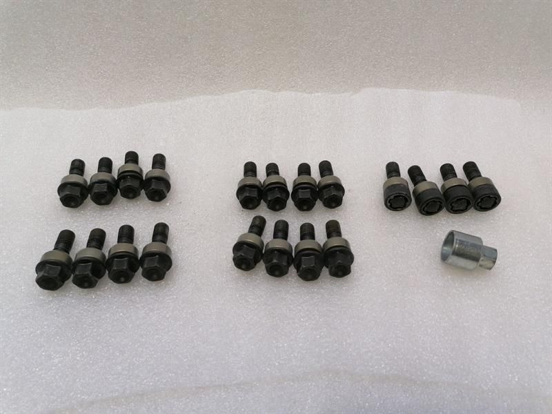 PORSCHE CAYMAN 718 WHT006980C SET OF WHEEL BOLTS lockable WHT006978 WHEEL SCREWS
