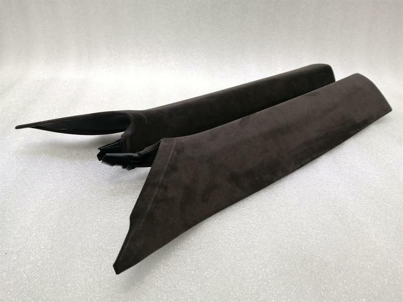 PORSCHE 911 991 ESPRESSO BROWN ALCANTARA 9P1867234C A-PILLAR PILLAR COVER SET GTS