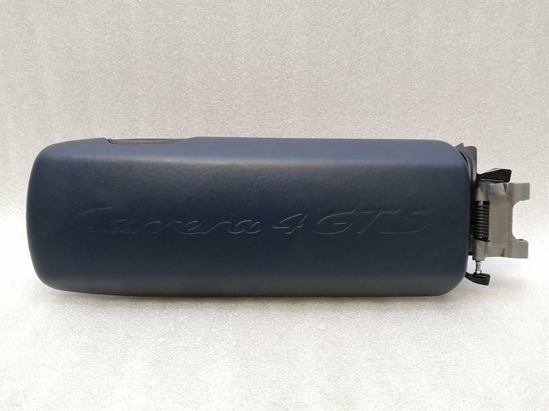 Porsche 911 991 Carrera 4 GTS Center Armrest Armrest BLUE LEATHER COAT OF ARMS CXX