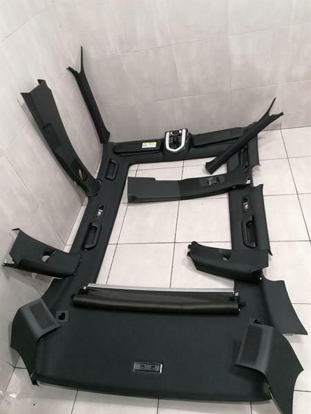 PORSCHE CAYENNE 958 92A PANORAMIC ROOF LINING CAYENNE HEADLINER SET BLACK BLACK