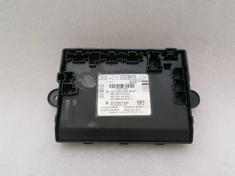 MERCEDES S-CLASS W221 FRONT RIGHT DOOR MODULE A2218703693 CONTROL UNIT FRONT DOOR