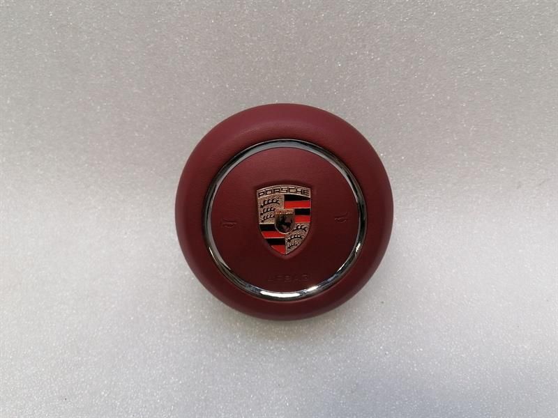 Porsche Boxster 718 Module 982880201K Steering Wheel Module BORDEAUX RED