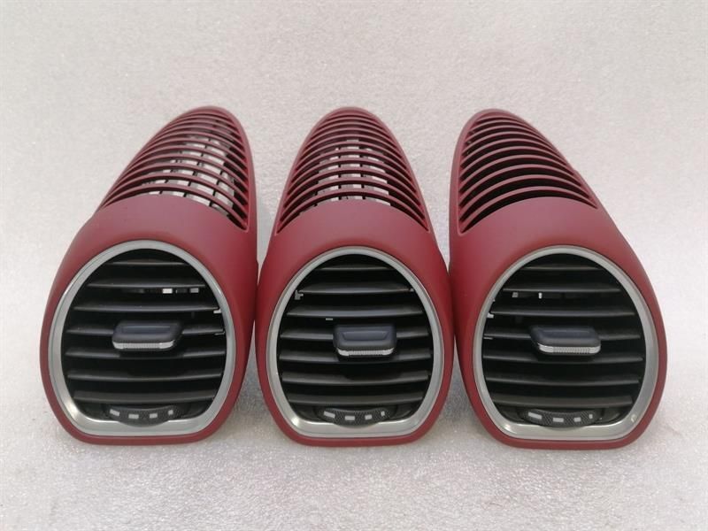 Porsche Boxster 718 air vent set 982819702D ventilation nozzle set Bordeaux Red