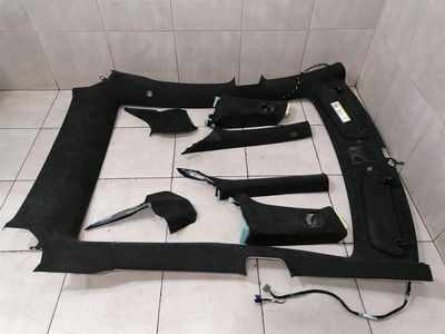 Tesla Model S 75 Облицовка на покрива 1062180-02-F Тапицерия Алкантара Черен Черен