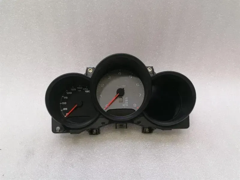 Porsche Cayman 718 Instrument Cluster 982920950N MPH Rhodium Silver Speedometer
