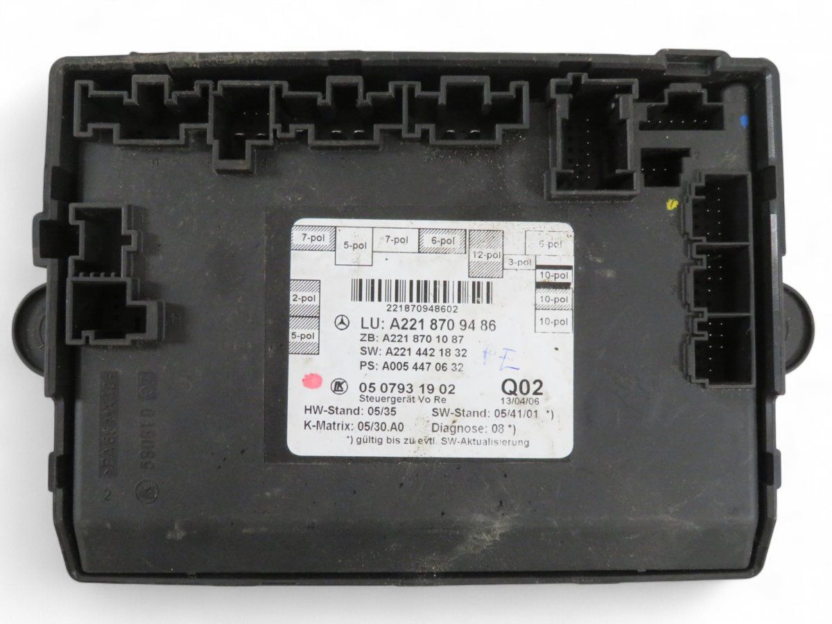 A2218709486 A2219006404 Door control unit front right MERCEDES-BENZ S-CLASS (W221) (2005-2013)