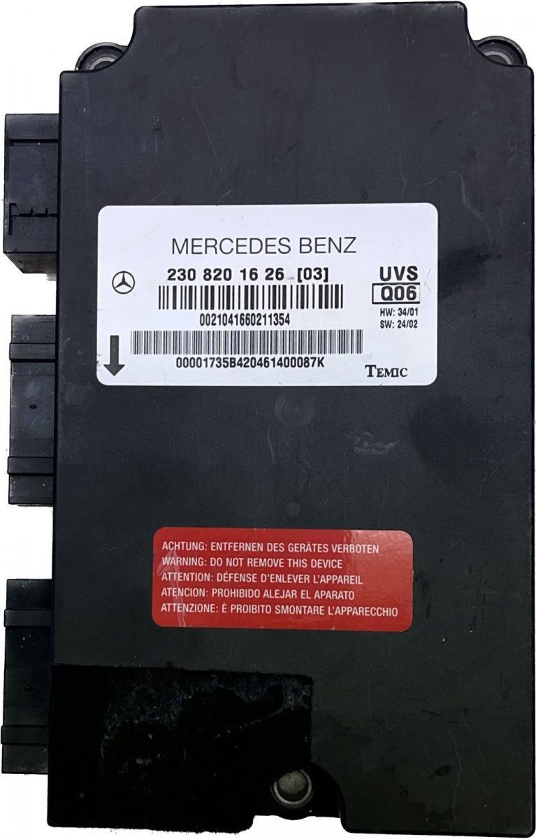 Sunroof control unit MERCEDES-BENZ SL-CLASS (R230) (2001-2012)