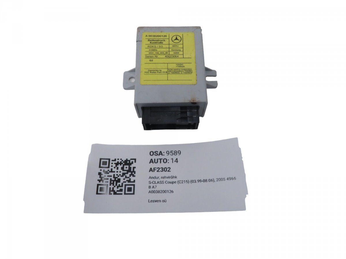 A0025407545 0025407545 A0038200126 0038200126 Tyre Pressure Sensor MERCEDES-BENZ S-CLASS Coupe (C215) (1999-2006)