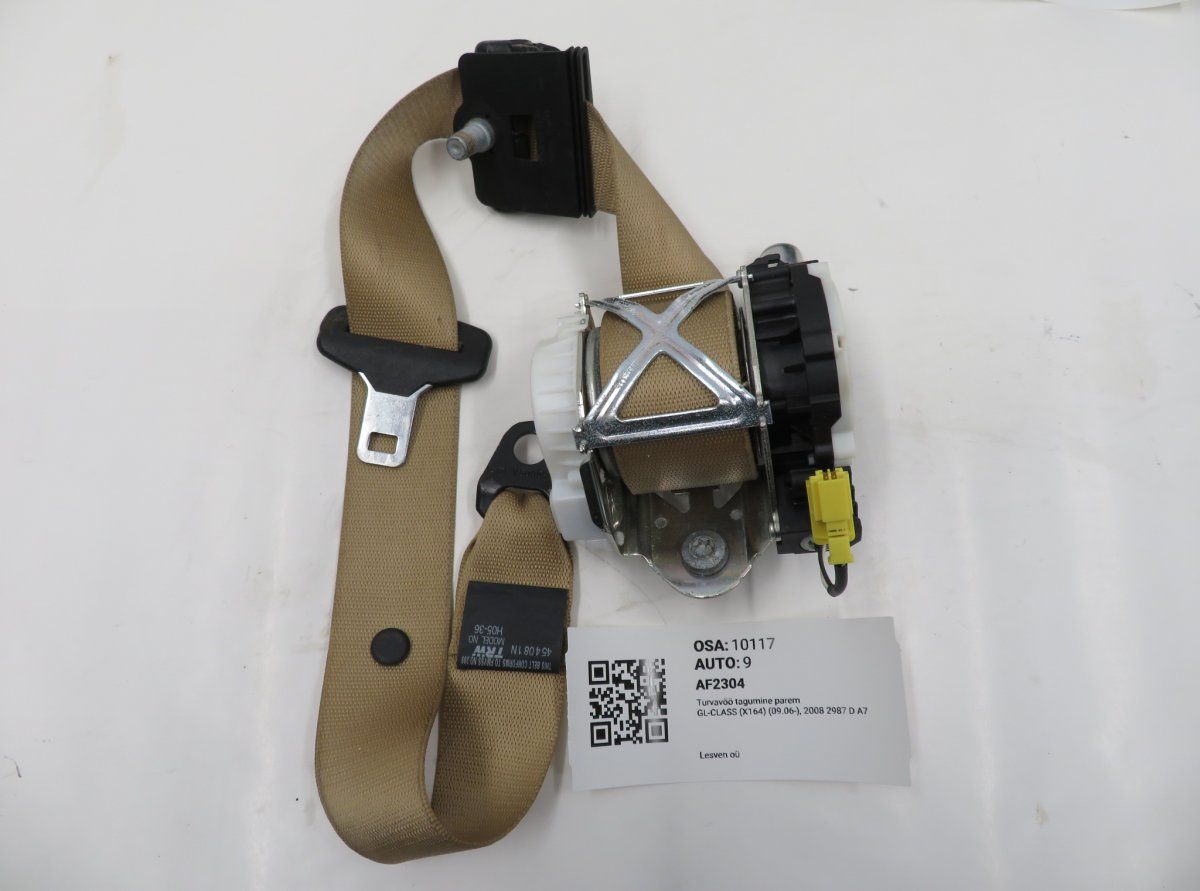 Seat Belt Rear Right MERCEDES-BENZ GL-CLASS (X164) (2006-2012)