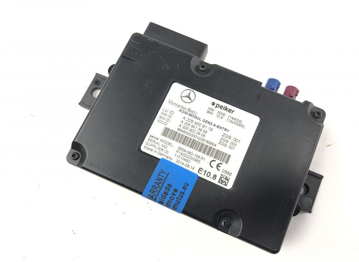 260908210651 2609-082-106-51 Phone / bluetooth control unit MERCEDES-BENZ C-CLASS (W205) (2013-2021)
