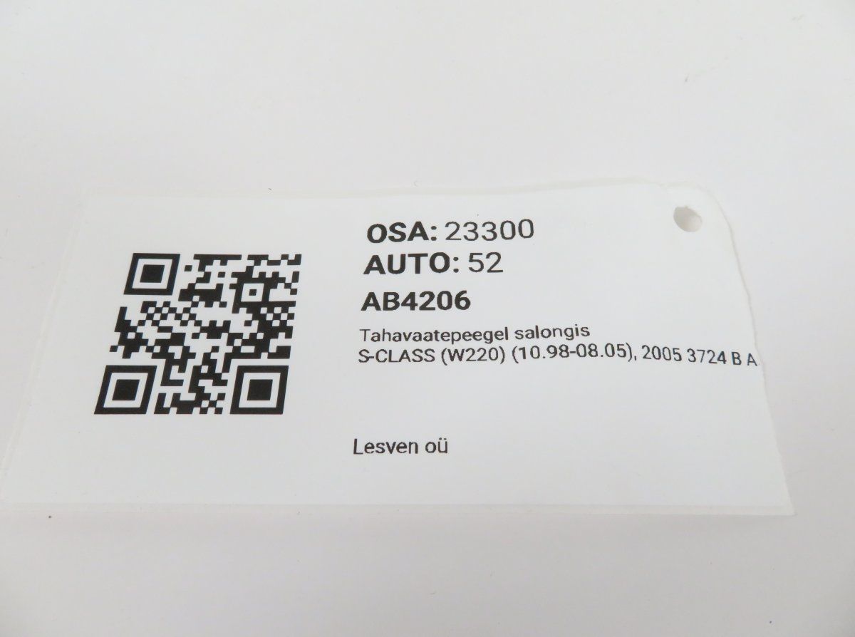 A22081020177E94 A2208102017 Interior Rearview mirror MERCEDES-BENZ S-CLASS (W220) (1998-2005)