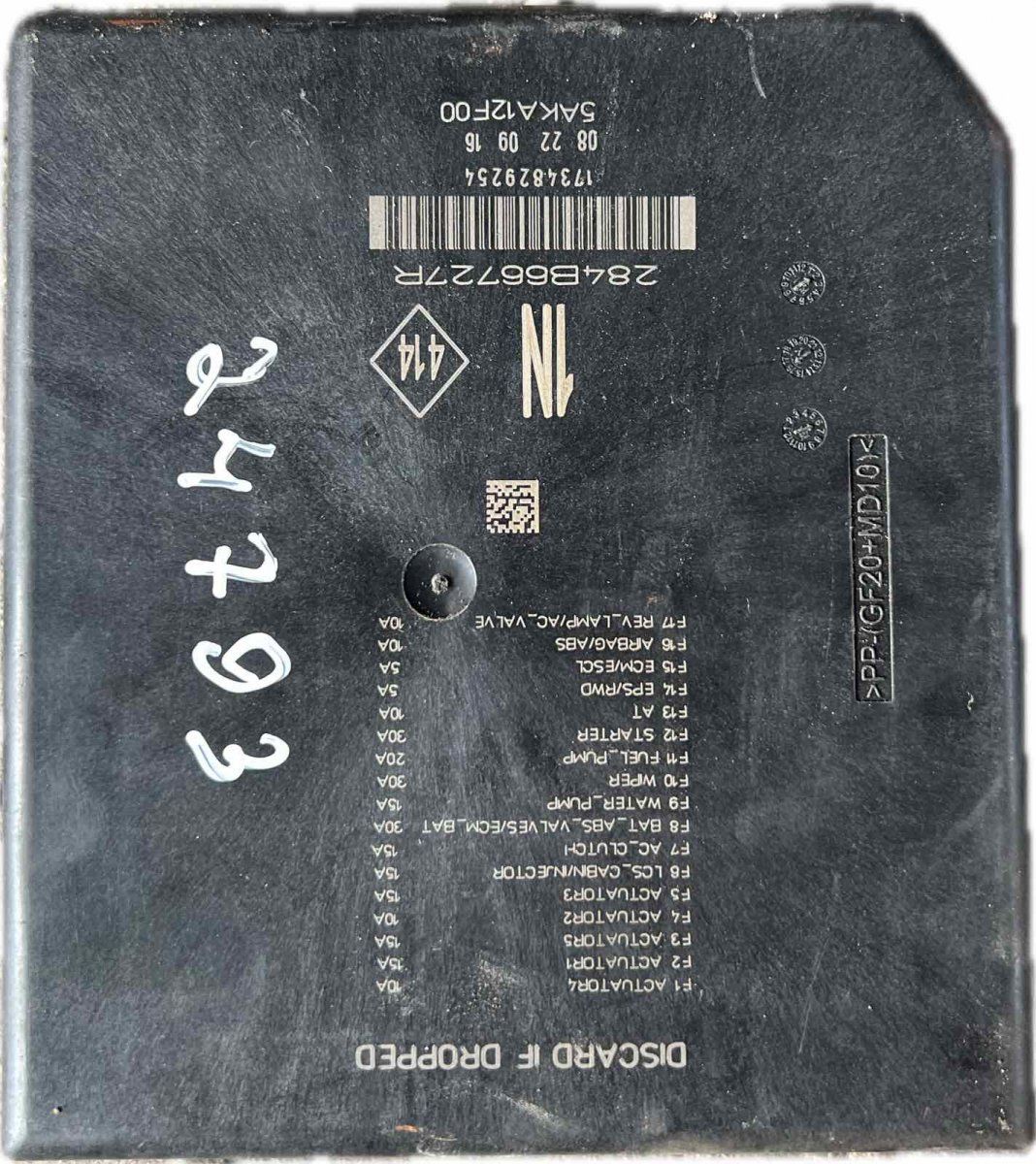 284B66727R Fuse box RENAULT MEGANE IV (B9A/M) (2015-)