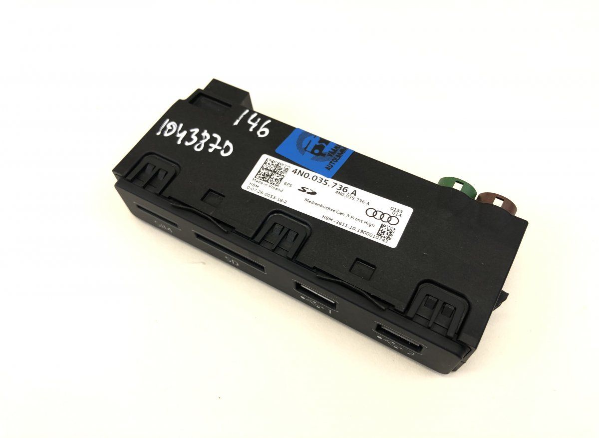 4N0035736A Audio input / USB socket AUDI A6 (C8, 4A2, 4AH, 4A5) (2018-)