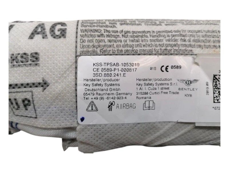 BENTLEY CONTINENTAL GT 18-24 3S Left seat Module 3SD880241E