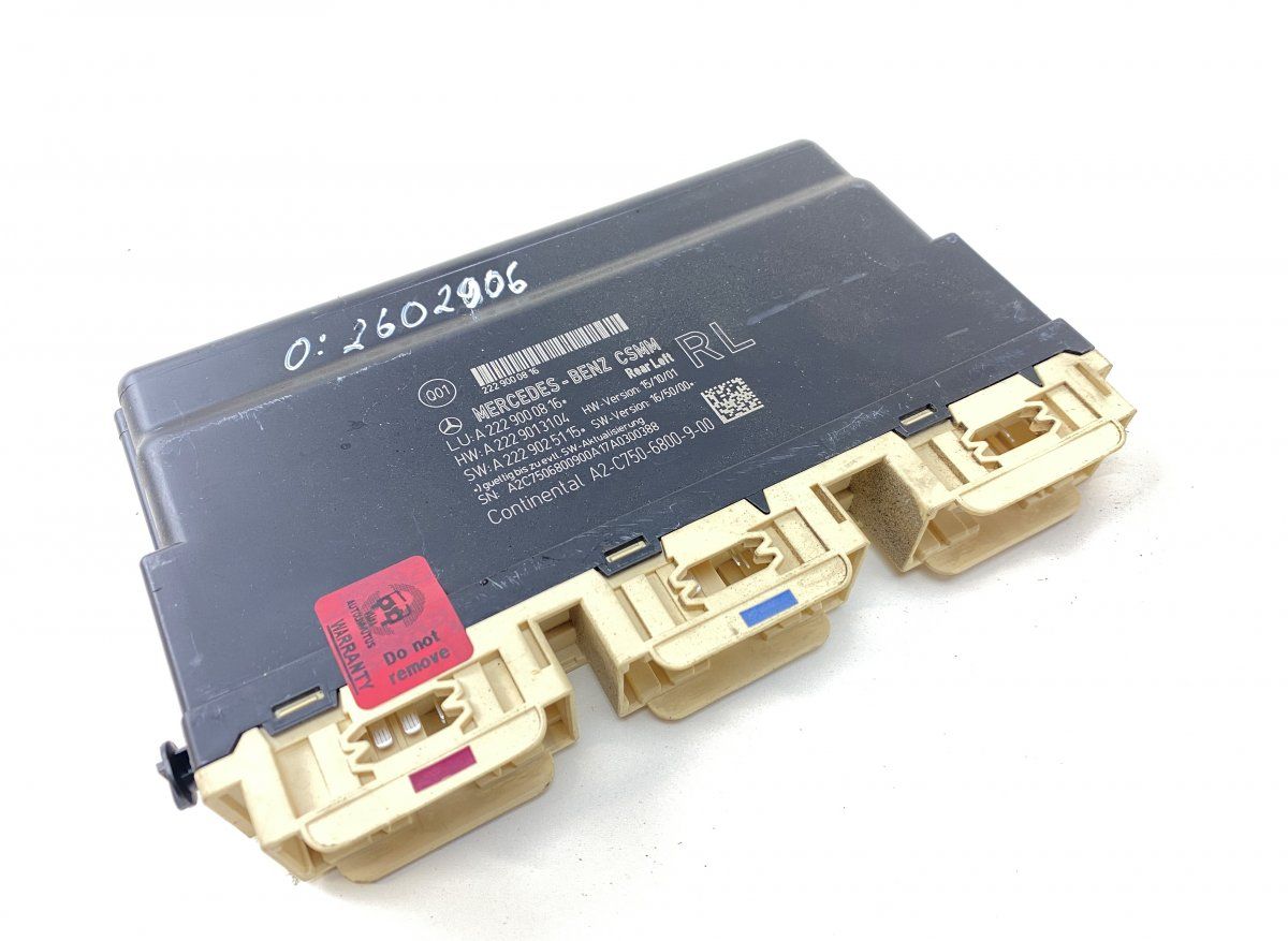 A2229000816 Seats control unit MERCEDES-BENZ S-CLASS (W222, X222) (2013-2020)