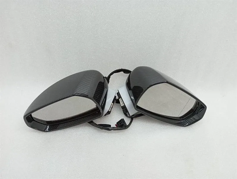 AUDI R8 TYPE 42 REAR VIEW DOOR MIRROR SET CARBON 420857528A3Q0 RIGHT HAND DRIVE RHD-
