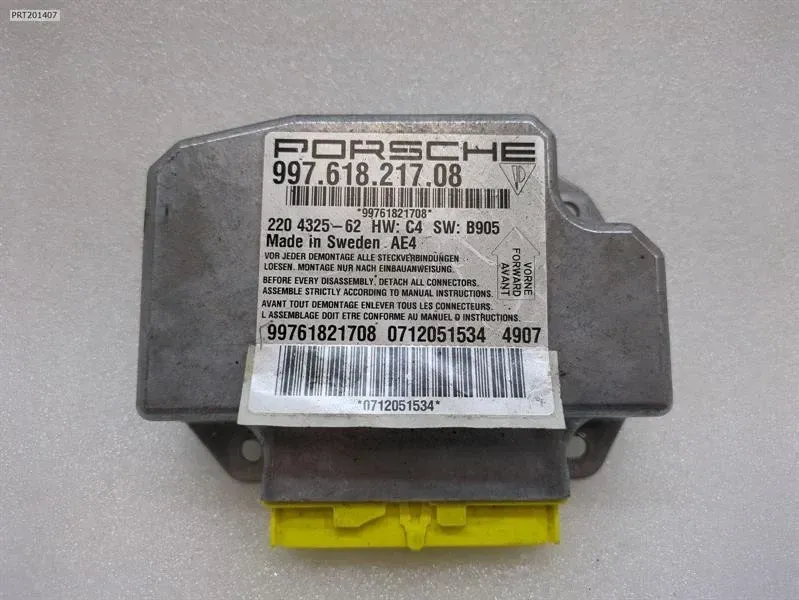 Porsche 911 997 drošības moduļa ECU 99761821708 Gaisa vadības bloks SRS — Piegāde Eiropā