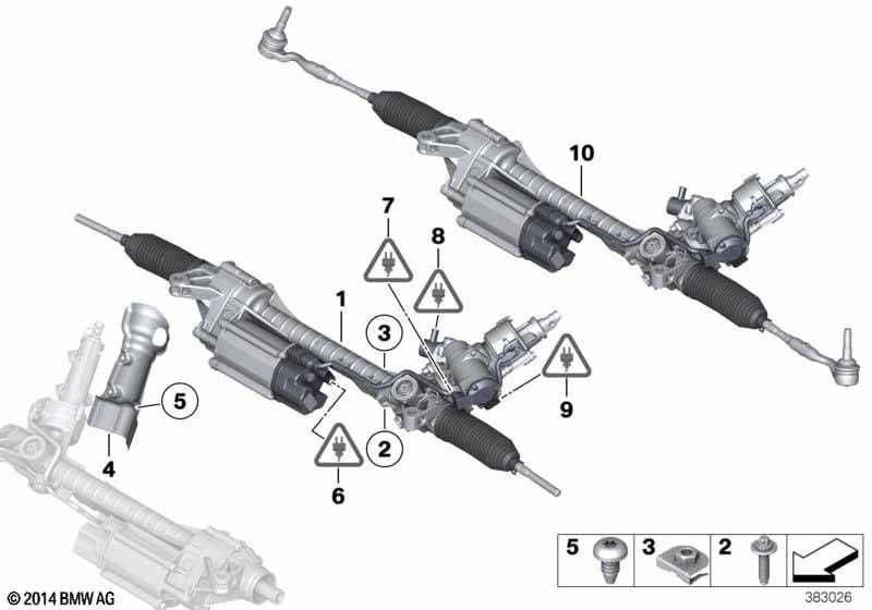 6883547 6860175 5A01C21 Steering rack BMW 5 (F10, F11) (2010-2017)