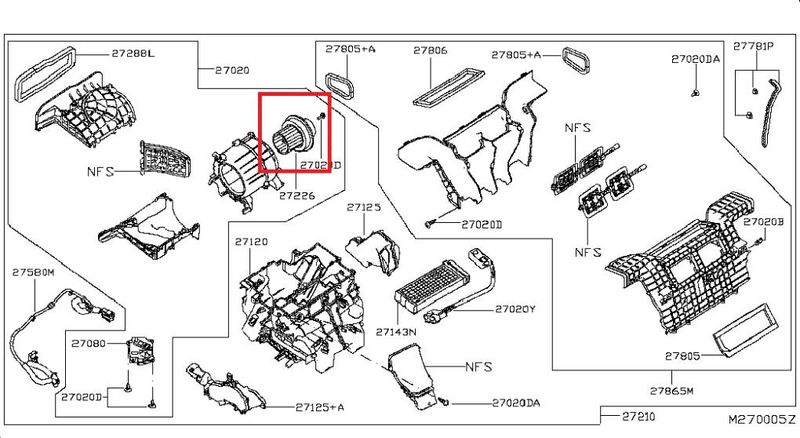 Heater Fan NISSAN PULSAR (C13) (2014-2018) — Europe Delivery