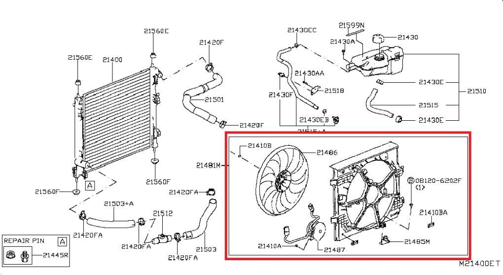 Radiator Fan Electric NISSAN PULSAR (C13) (2014-2018)