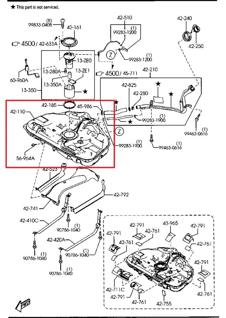 Fuel Tank MAZDA 6 (GH) (2007-2012) — Europe Delivery