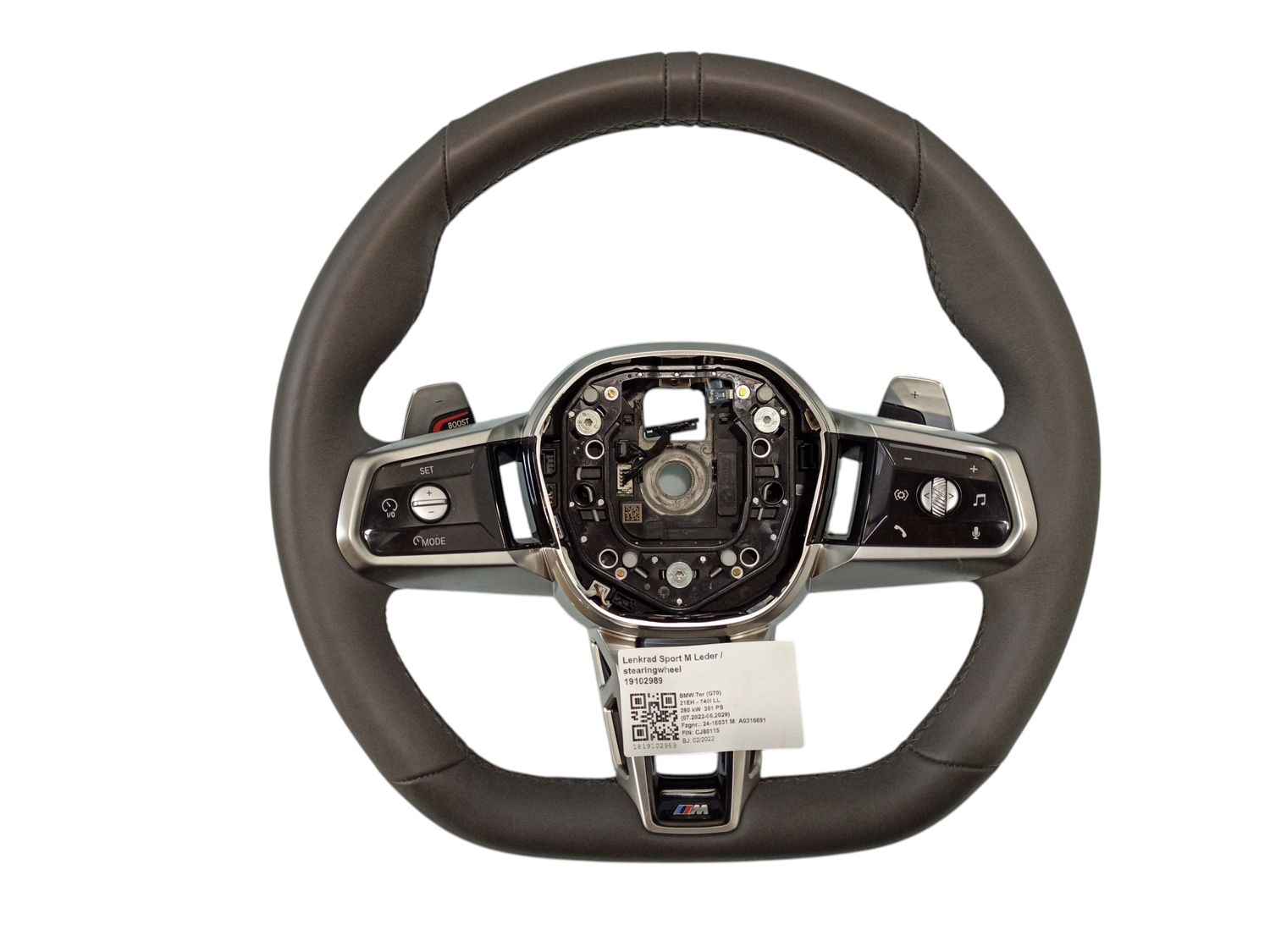 BMW 7' G70 Steering Wheel OEM 32305A716B6 — Europe Delivery