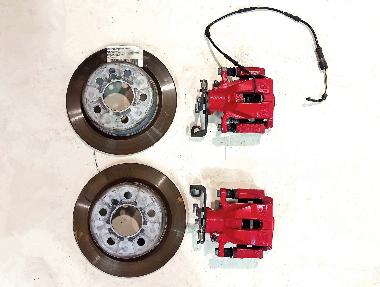 MINI COOPER Brake discs and calipers set OEM 34216799383 — Europe Delivery