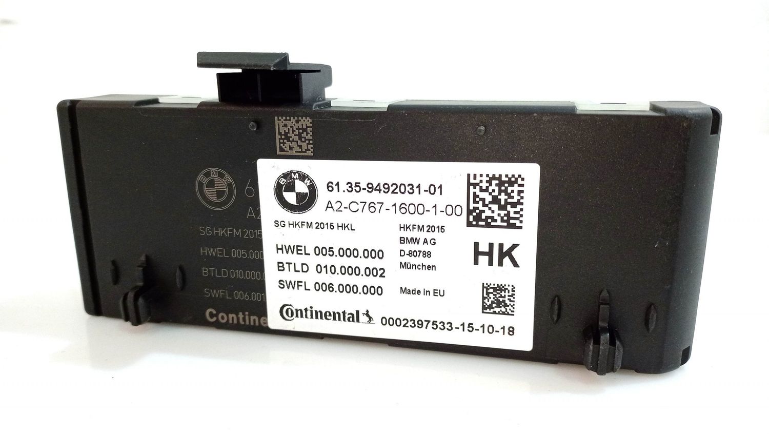 BMW X3 Tailgate/trunk control unit/module OEM 61359492031 — Europe Delivery