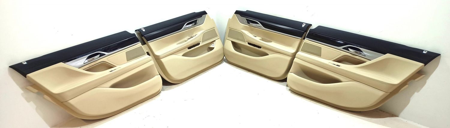 BMW 7 SERIES Front door card panel trim OEM 51417448467 — Europe Delivery