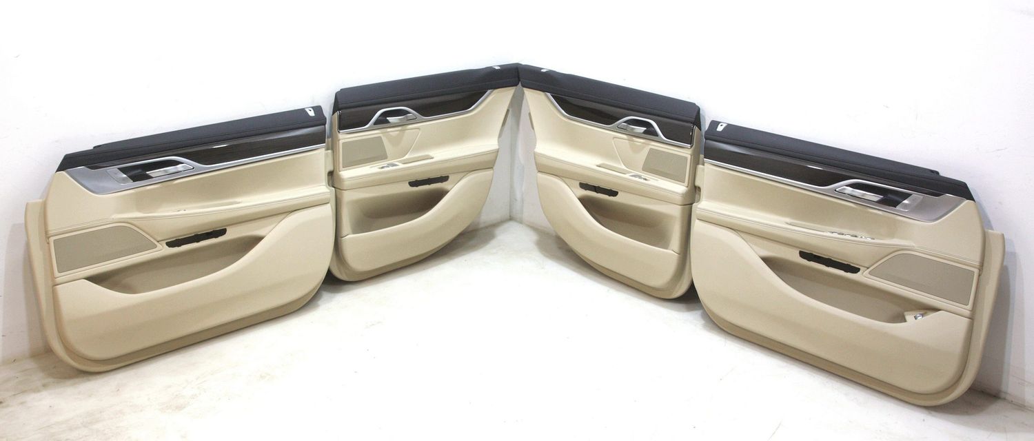 BMW 7 SERIES Front door card panel trim OEM 7425017 — Europe Delivery