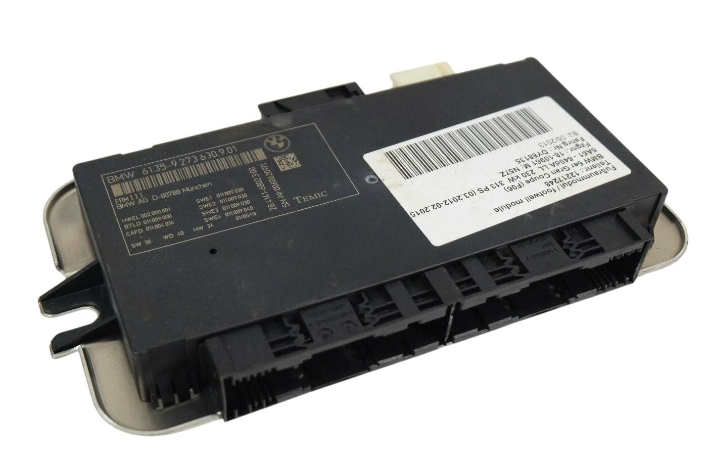 BMW 6 SERIES feu module OEM 9273630 — Livraison en Europe