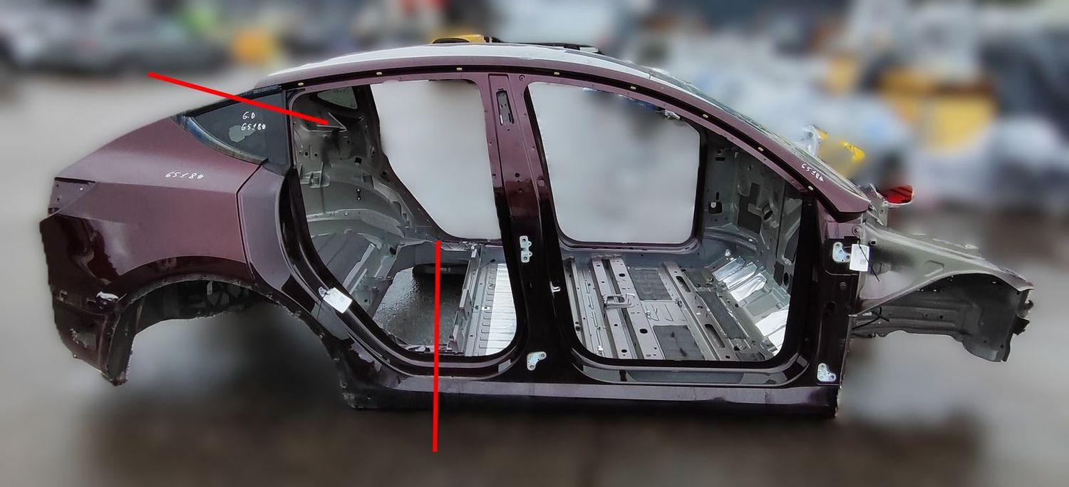 Hinten rechts quarter Blende TESLA MODEL Y (2019-...) — Europa-Versand