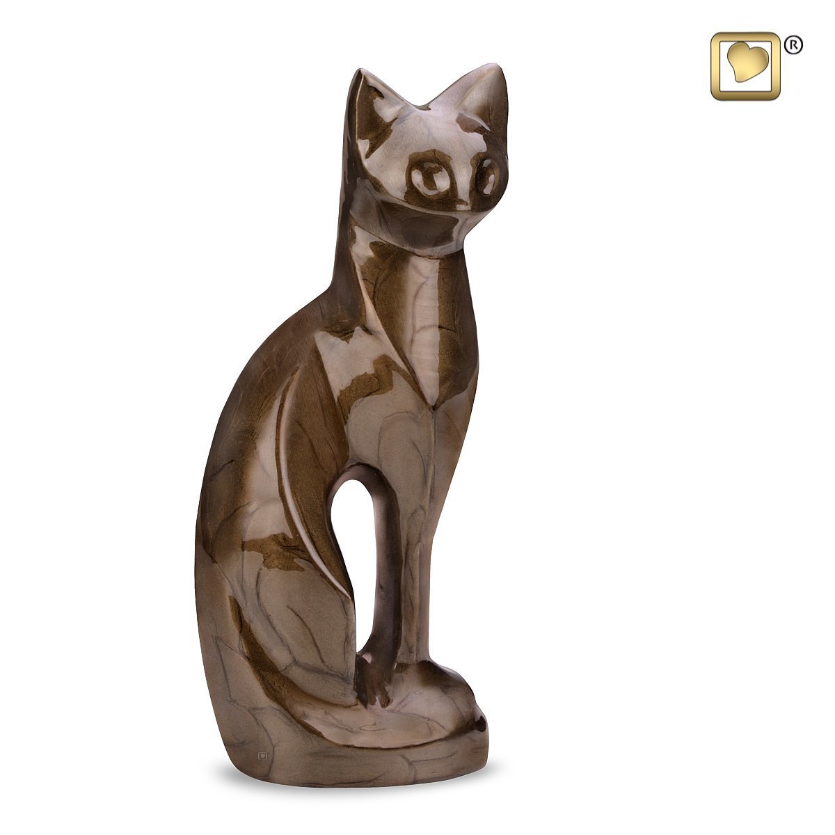 Cat Bronze Urn