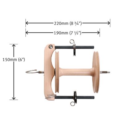 Ashford Freedom Flyer - Joy Jumbo Sliding Hook Flyer &amp; Bobbin - Lacquered