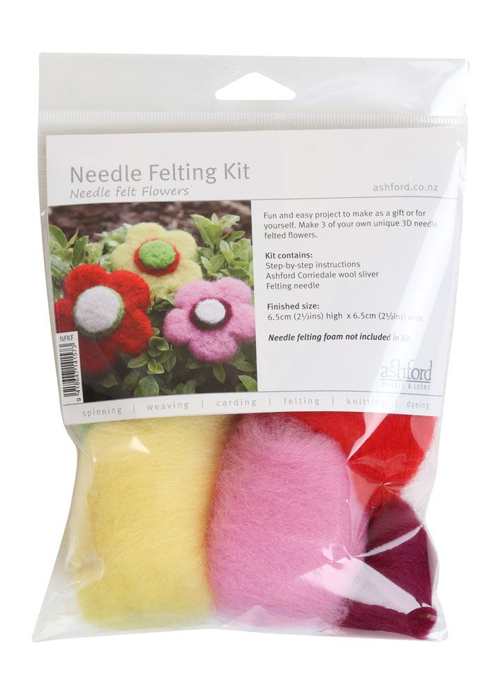 Needle Felting Kit Flowers