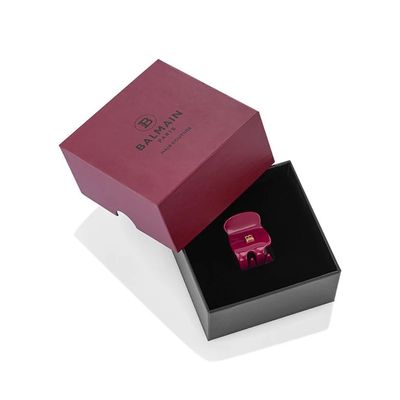 Balmain Pince à Cheveux Extra Small Burgundy