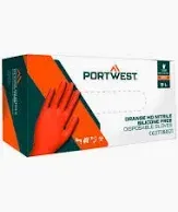 Boite de 100 gants nitrile orange Boite de 100 gants nitrile orange
