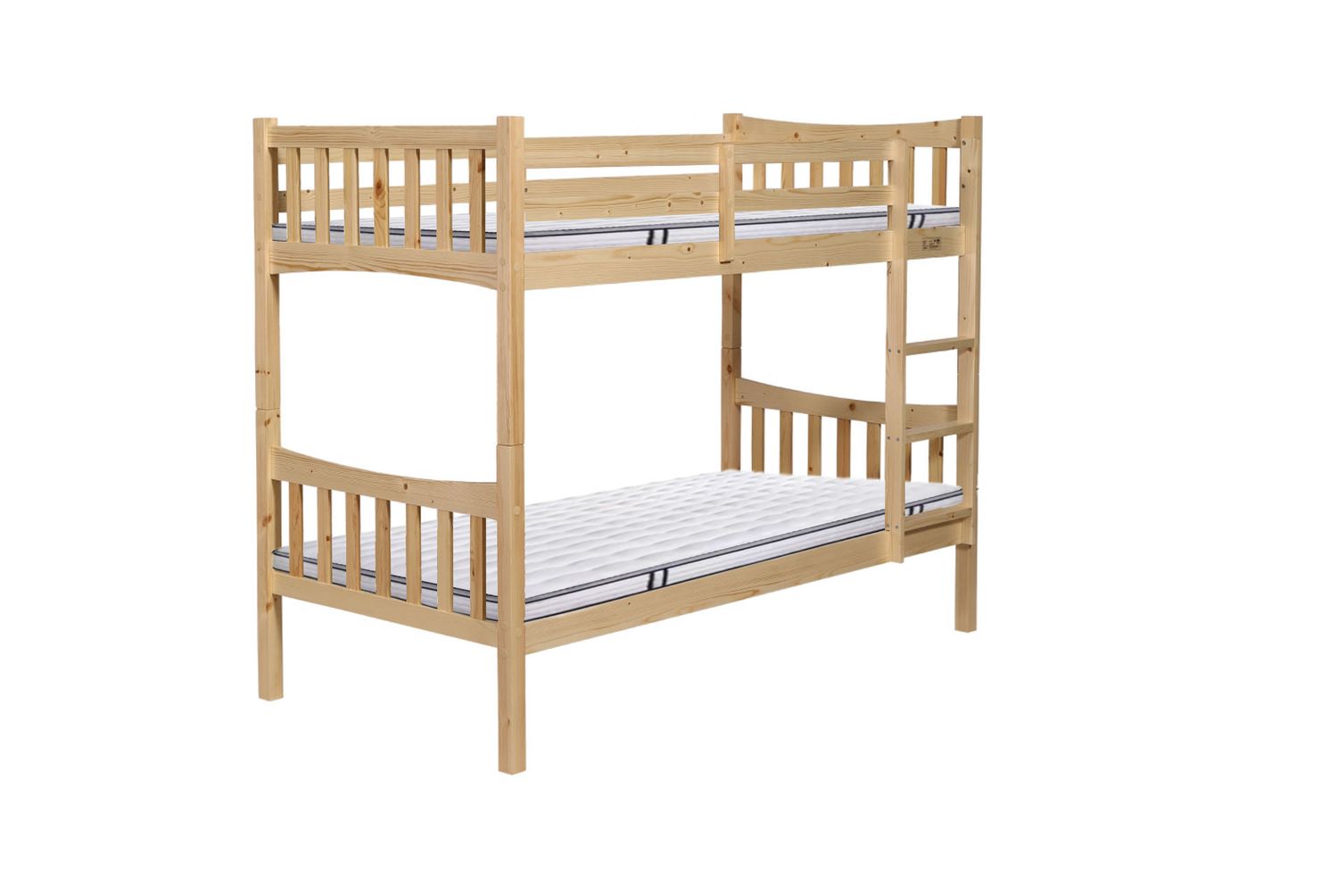 Solid Pine Twin Bunk Bed Oak