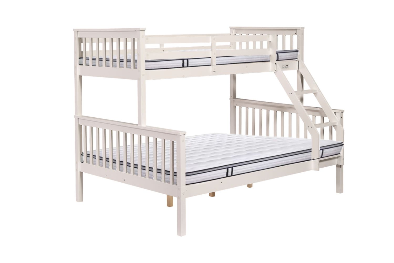 Solid Pine Tripple Bunk Bed White