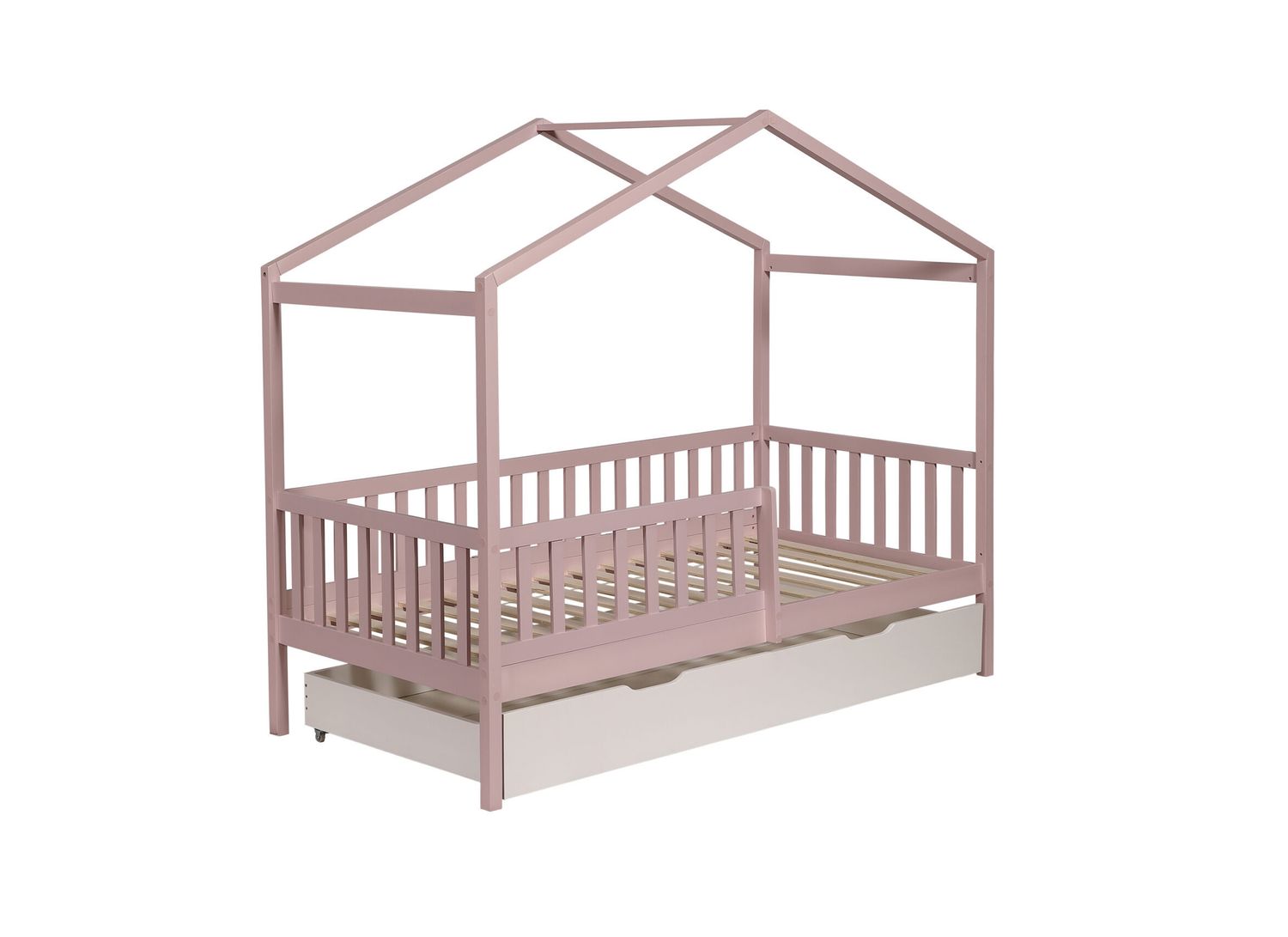 Solid Pine Storage Arch Bed Pink