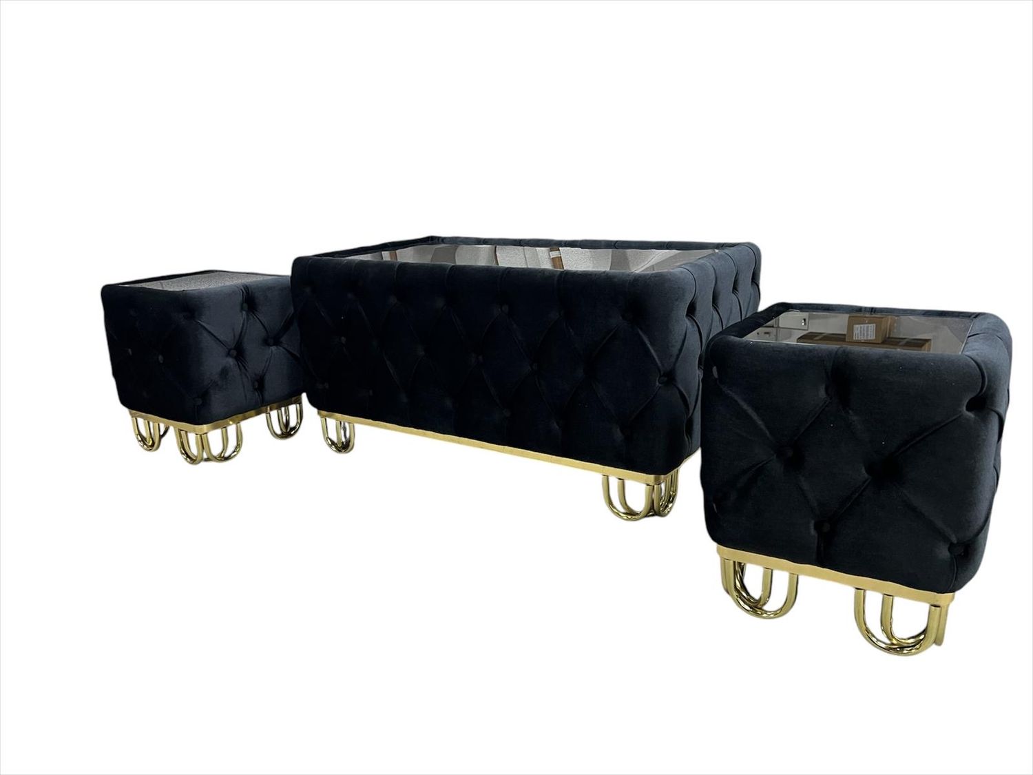AVIVA COFFEE TABLE SETS GREY, CREAM &amp; BLACK