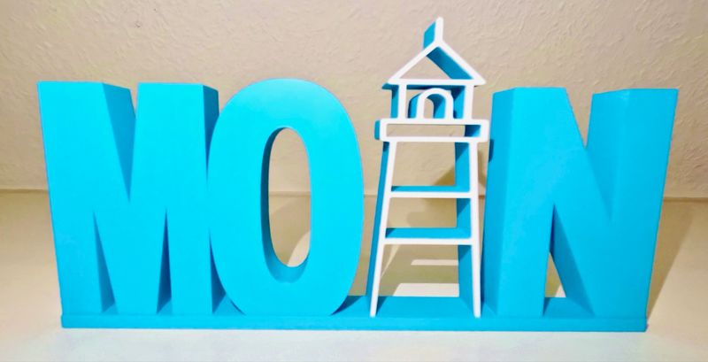 MOIN Leuchtturm Schriftzug