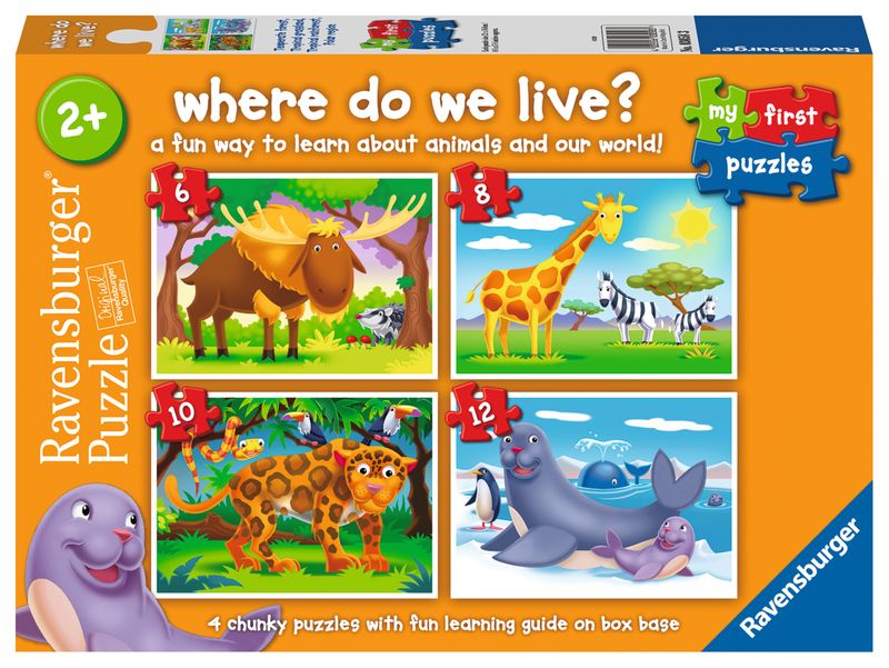 MFP Where do We Live 6, 8, 10, 12 pc Puzzles