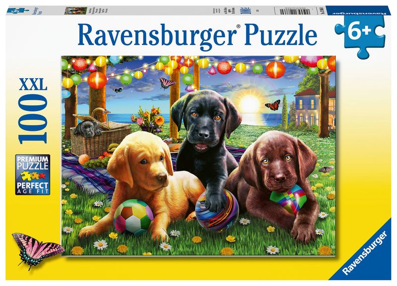 Puppy Picnic 100 pc Puzzle