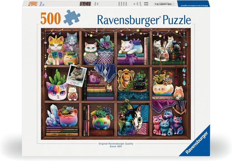 Cubby Cats and Succulents 500 pc Puzzle