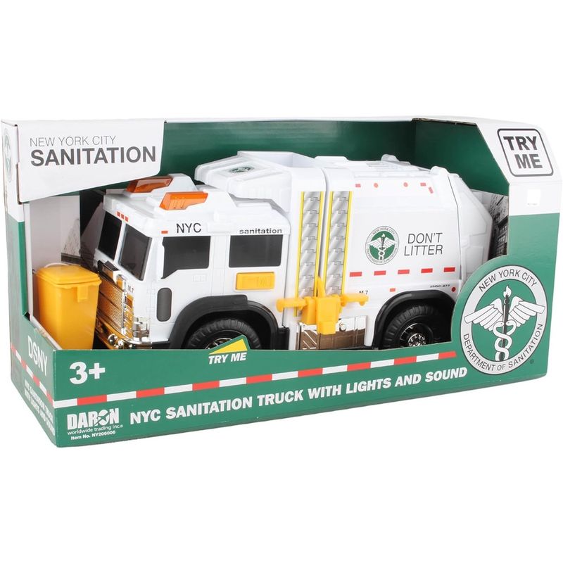 NYC SANITATION GARBAGE TRUCK W/LIGHTS &amp; SOUND