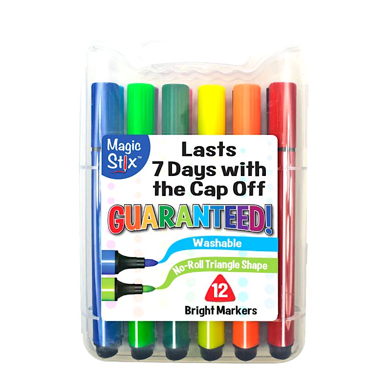Magic Tri Stix 12 Color  Cap off for 7 days