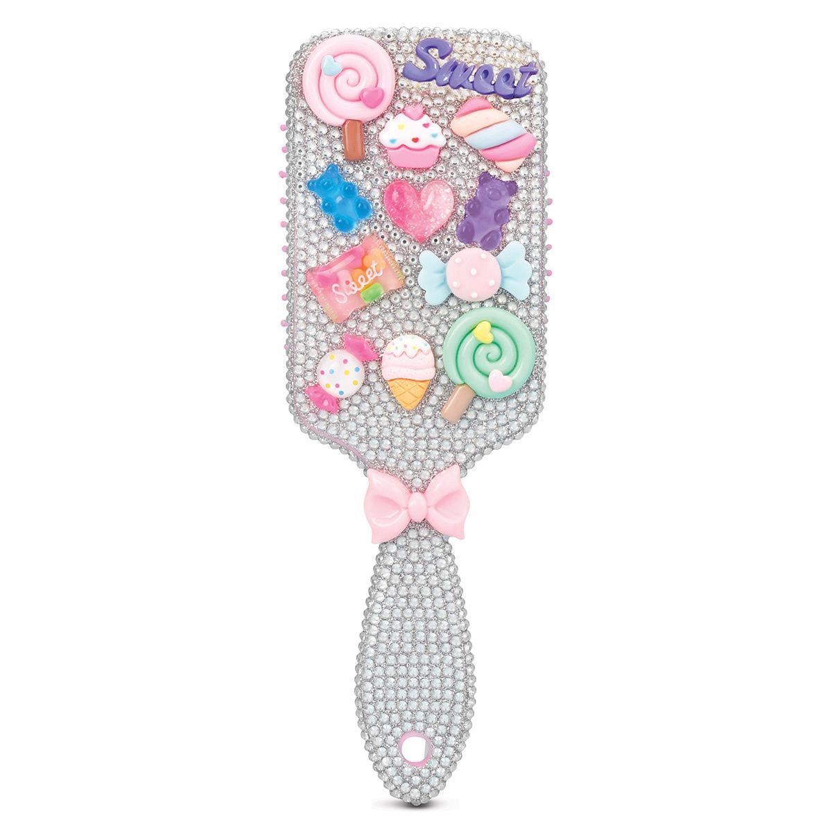 Charming Rhinestone Paddle Brush