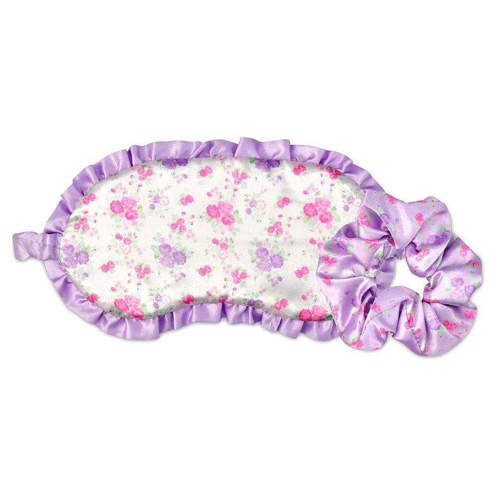 FOREVER FLORAL EYE MASK AND SCRUNCHIE SET
