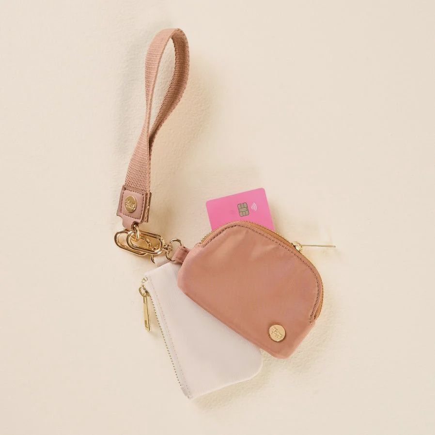 Dynamic Duo Pouch Wristlet, Color: Beige